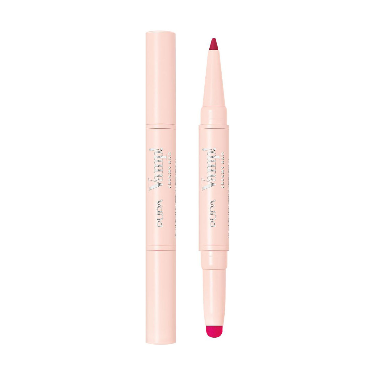 Помада-олівець для губ 2 в 1 Pupa Vamp! Creamy Duo Contouring Lip Pencil &amp; Brilliant Lipstick 012 Cherry Red, 1 г